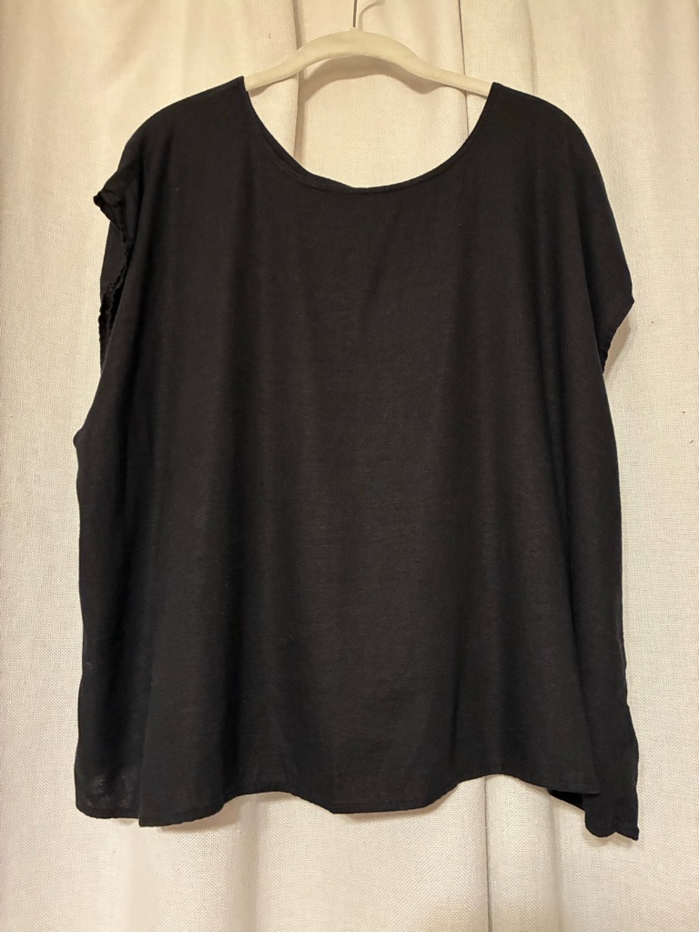 Linen Blend Cross Back Crop Top